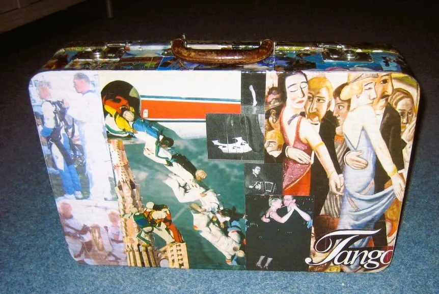 Collagen Koffer bunt